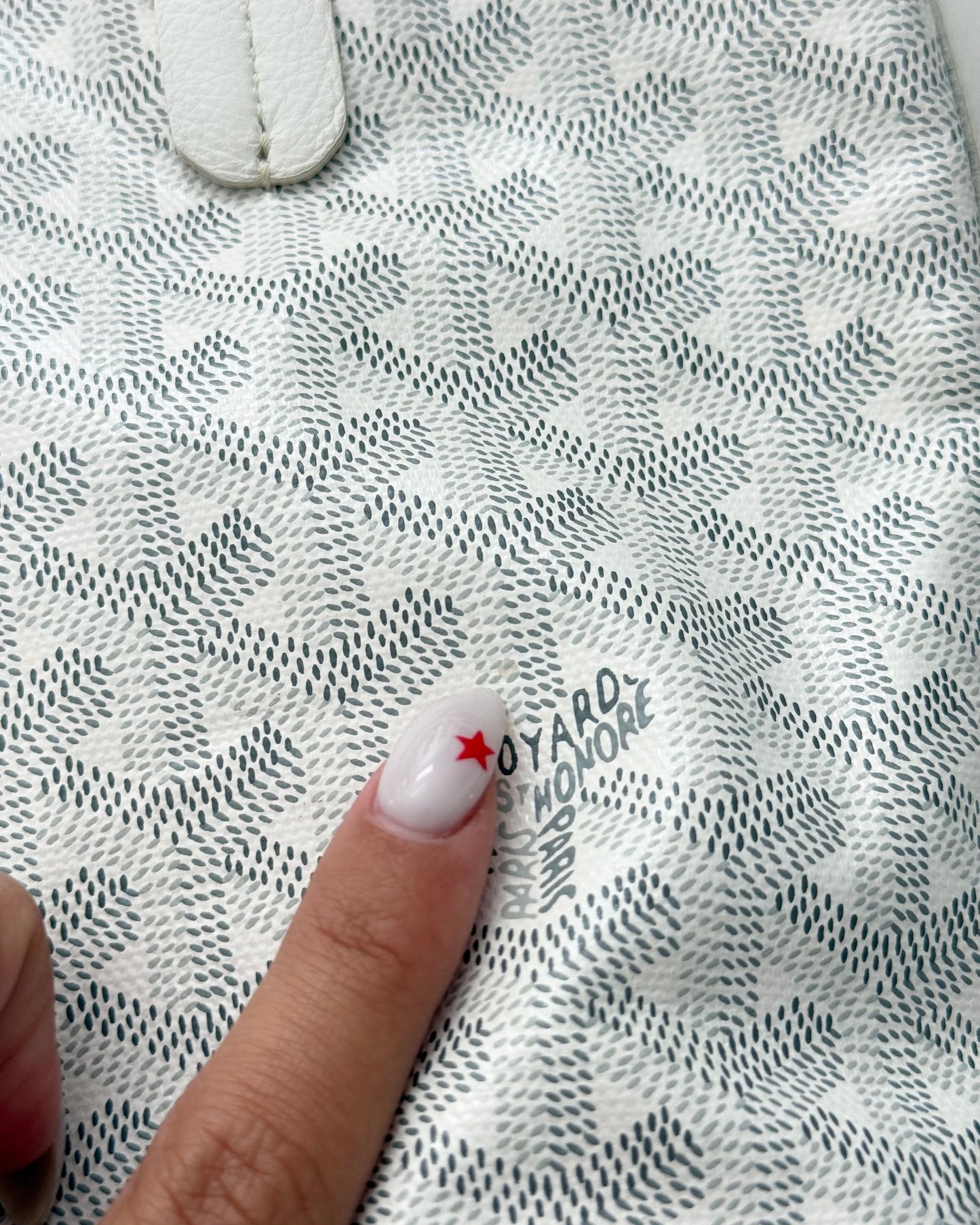 Goyard White Mini Anjou Tote