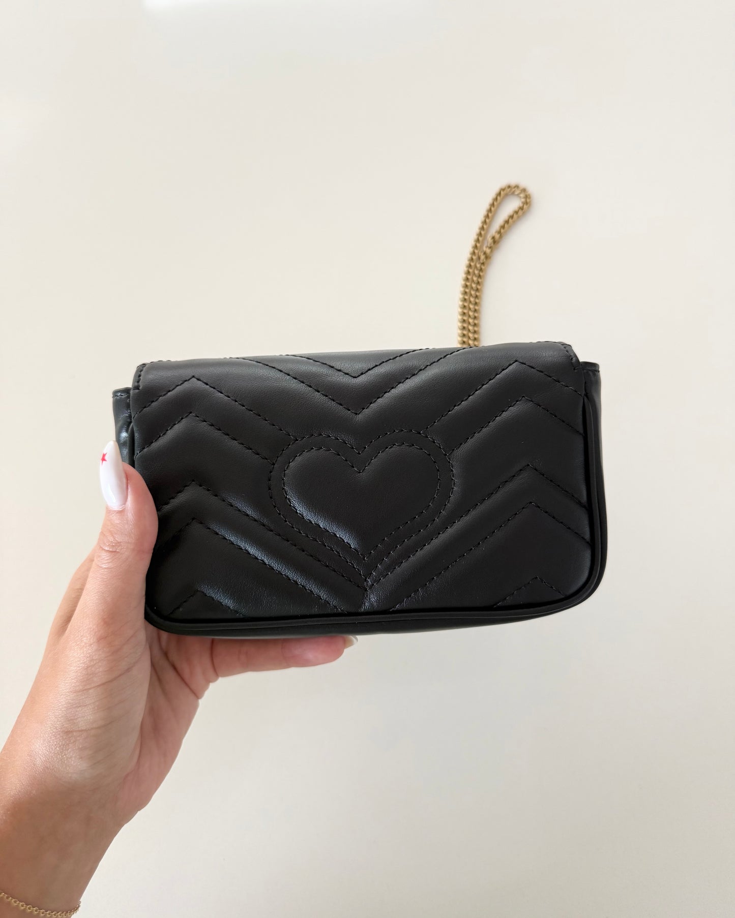Gucci Black Leather Super Mini Bag