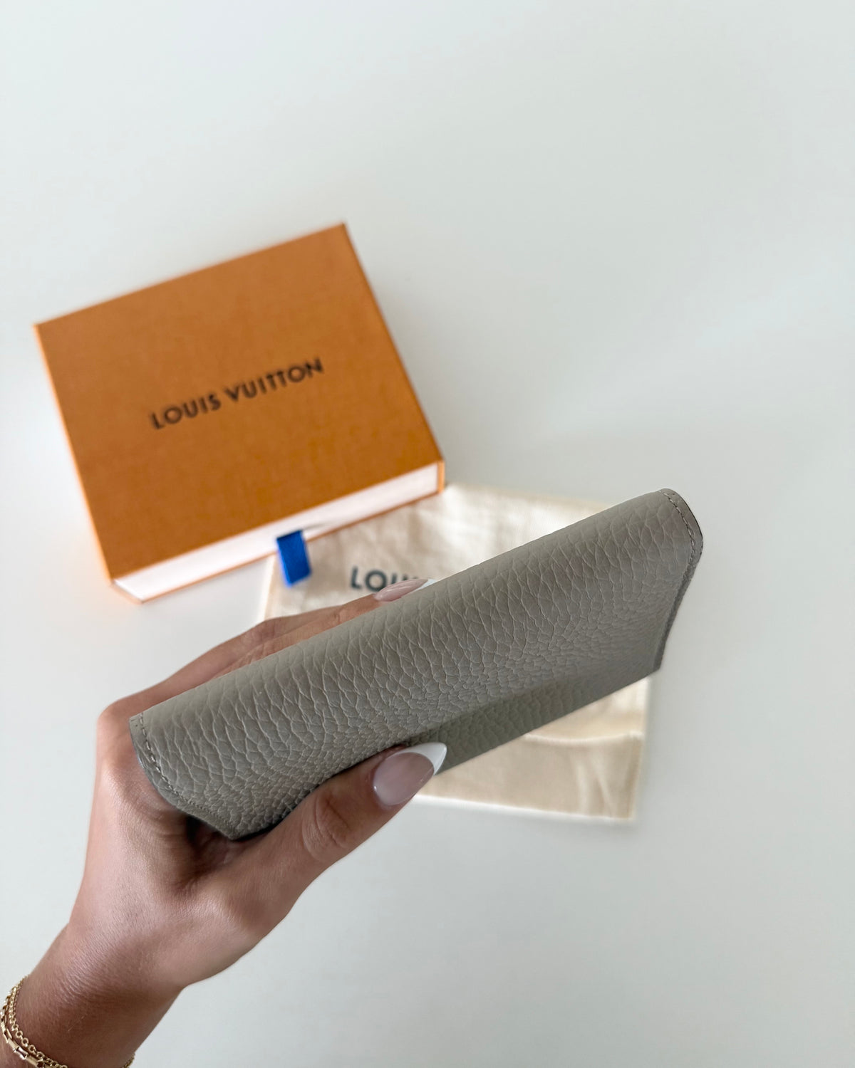 Louis Vuitton Galet Taurillon Leather Capucine Compact Wallet
