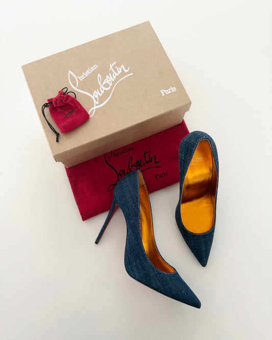 Christian Louboutin Denim Kate 100’s Size 42