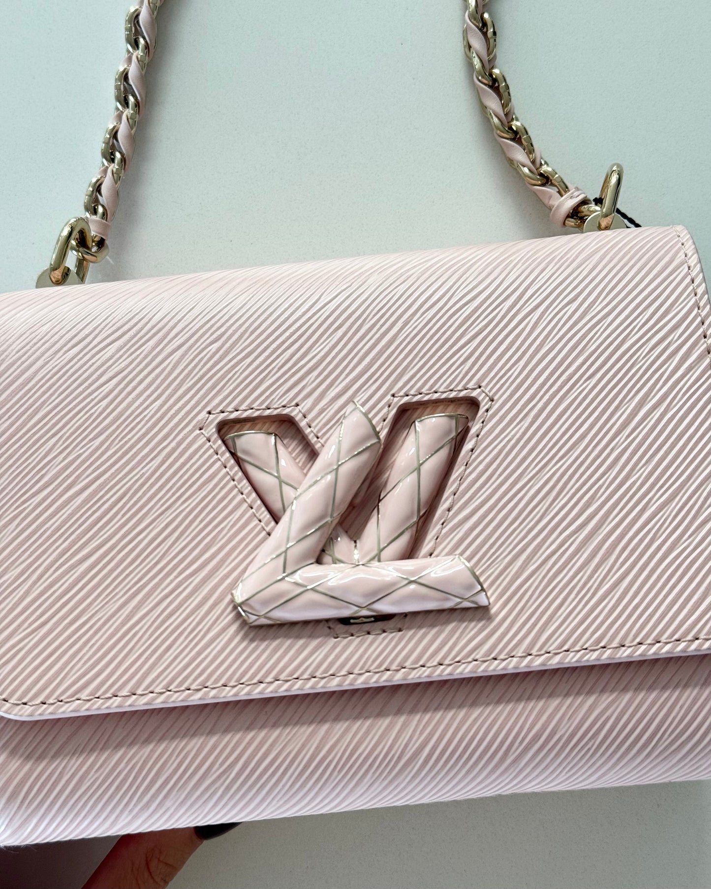 Louis Vuitton LIMITED Rose Jasmine Epi Leather Enamel Wave Twist PM