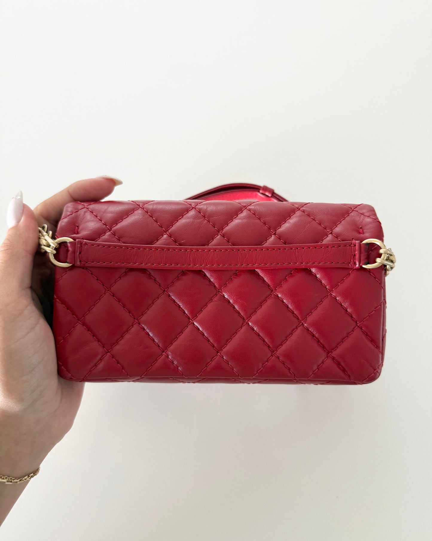 Chanel Red Leather Re-Issue Waist/Belt Bag