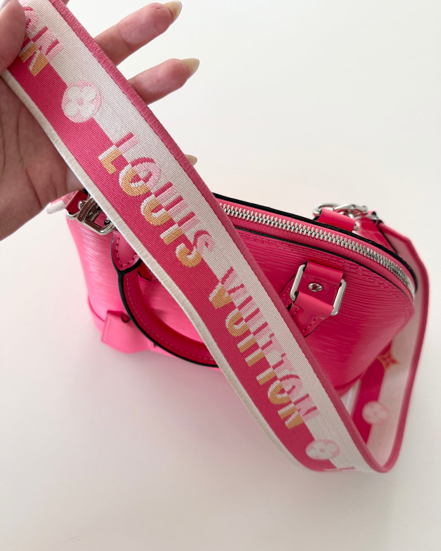 Louis Vuitton Pink Epi Leather Alma BB