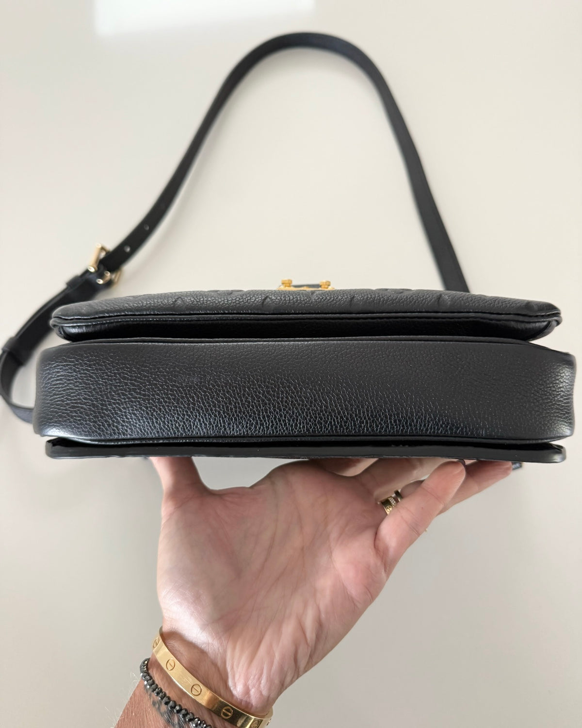 Louis Vuitton Black Monogram Empreinte Leather Pochette Metis Bag