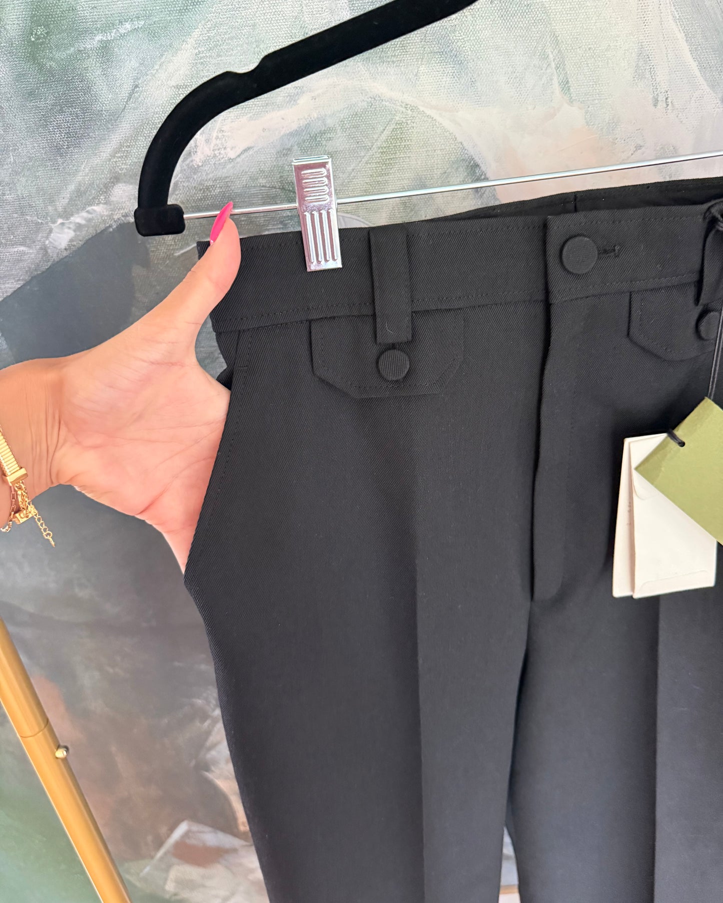Gucci Black Trouser Dress Pants size 40