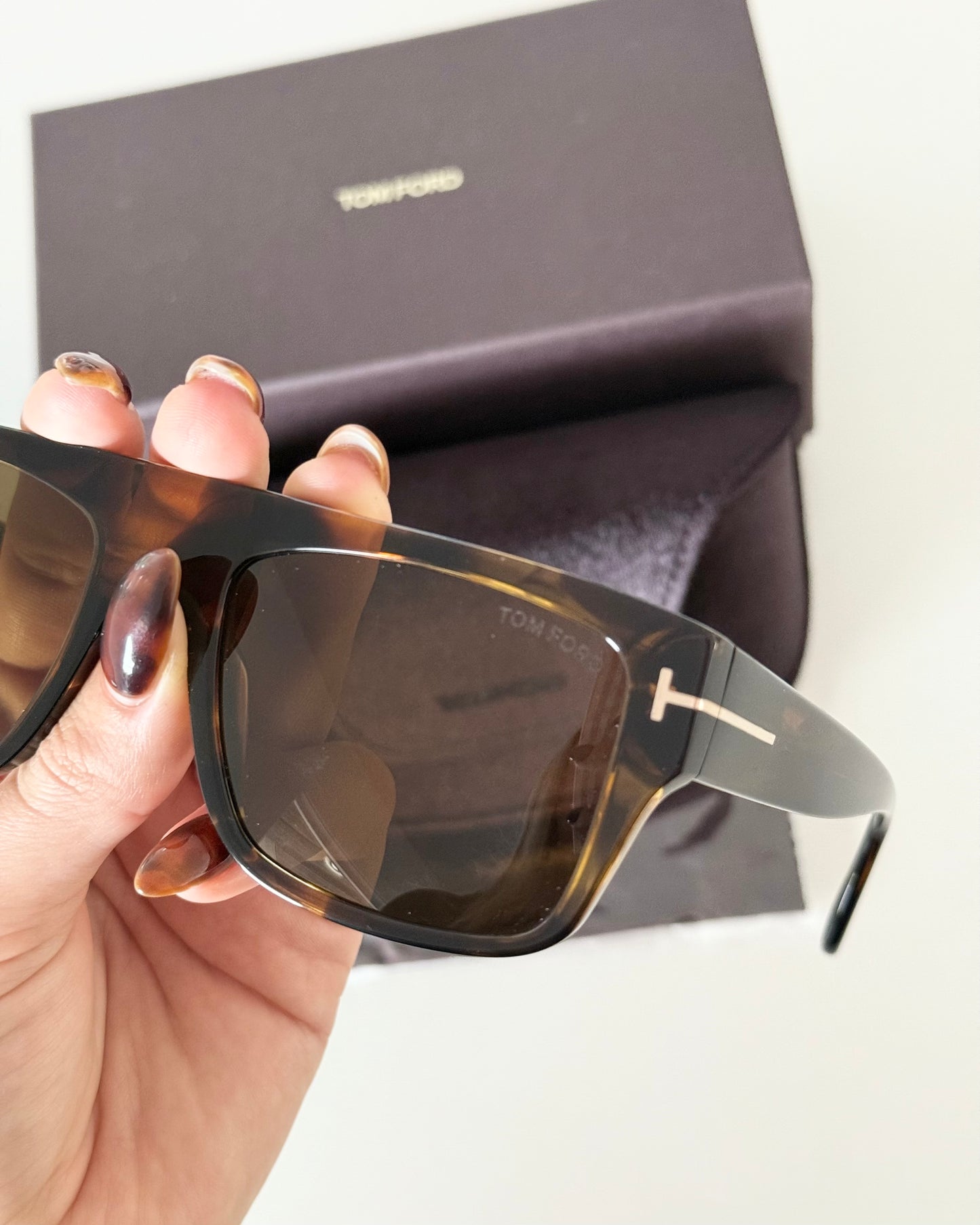 Tom Ford Tortoise Flat Top Sunnies
