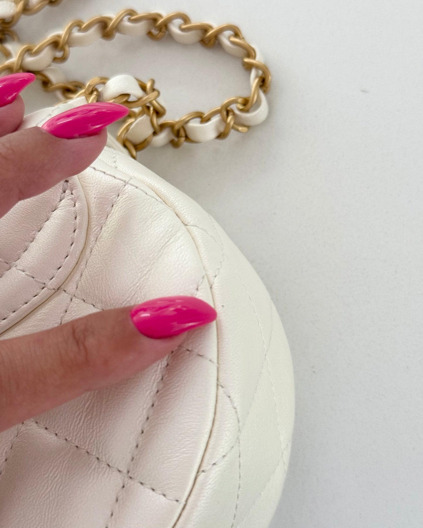 Chanel Pearlized White Baywatch Top Handle Bag