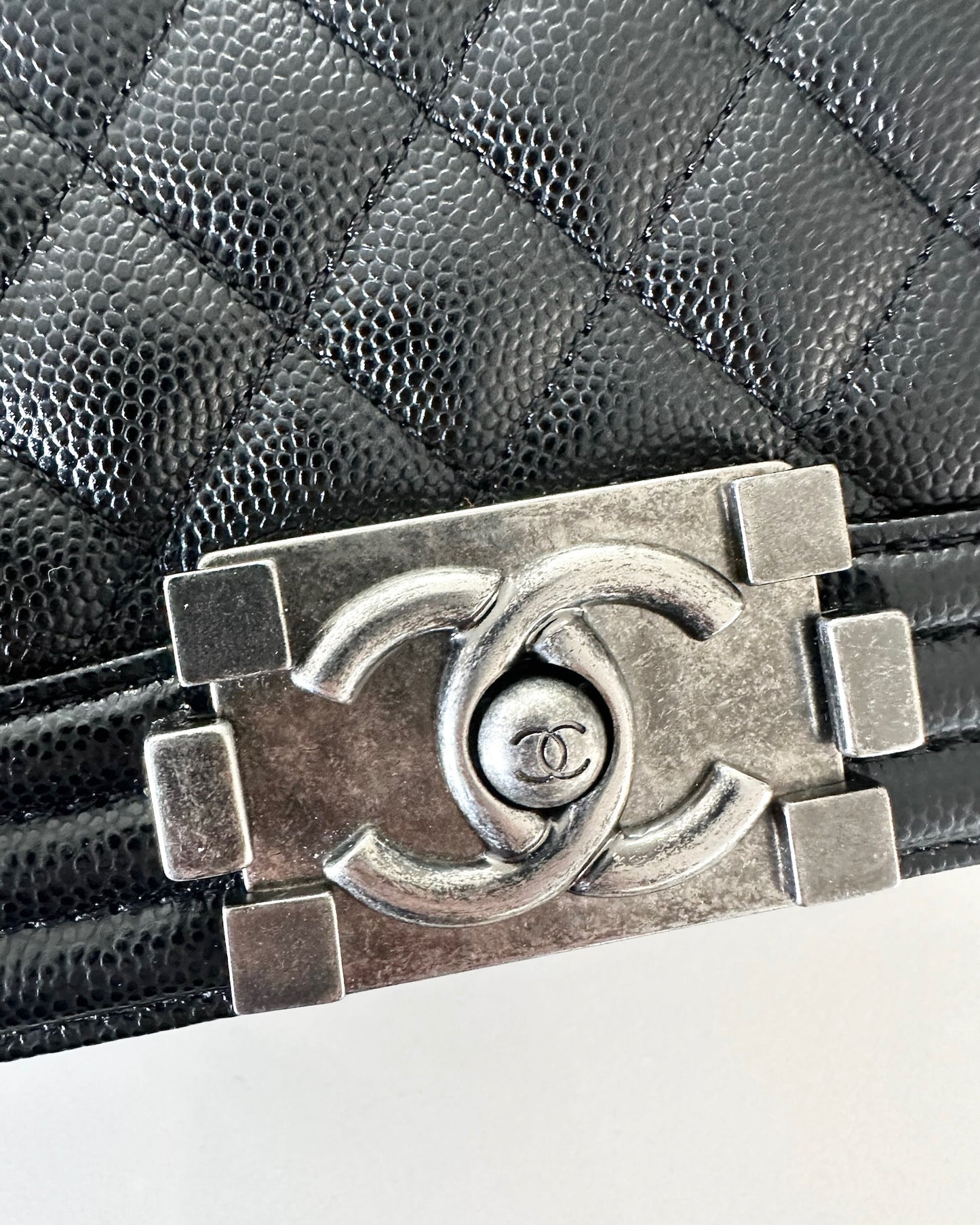 Chanel Black Caviar Small Boy Bag