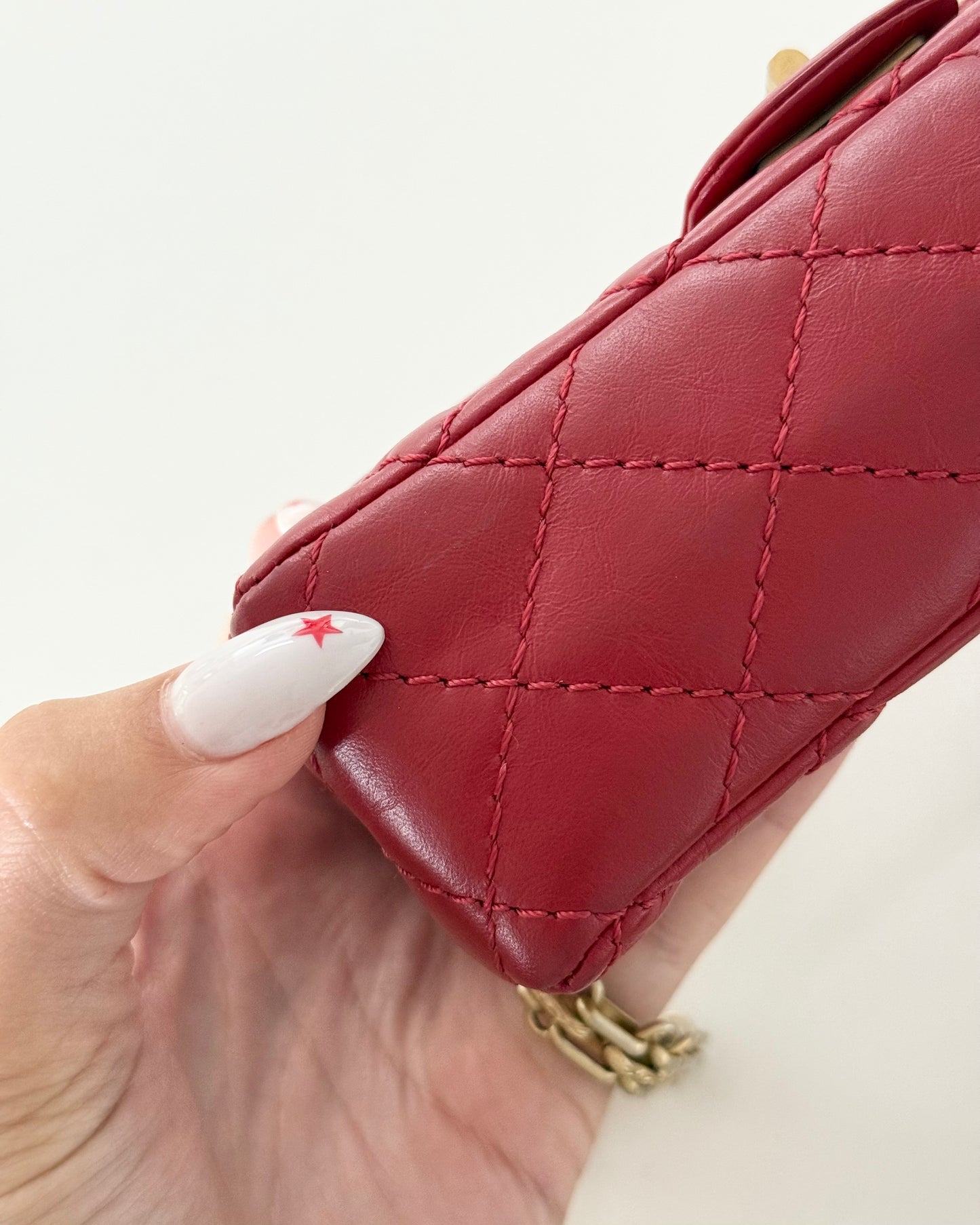 Chanel Red Leather Re-Issue Waist/Belt Bag