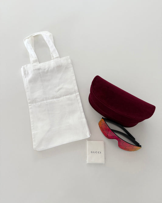 Gucci Colorful Logo Blade Sunglasses