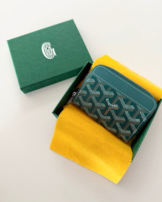 Goyard Green Matignon Zippy Wallet