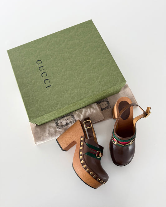 Gucci Quentin Platform Clogs Size 37.5