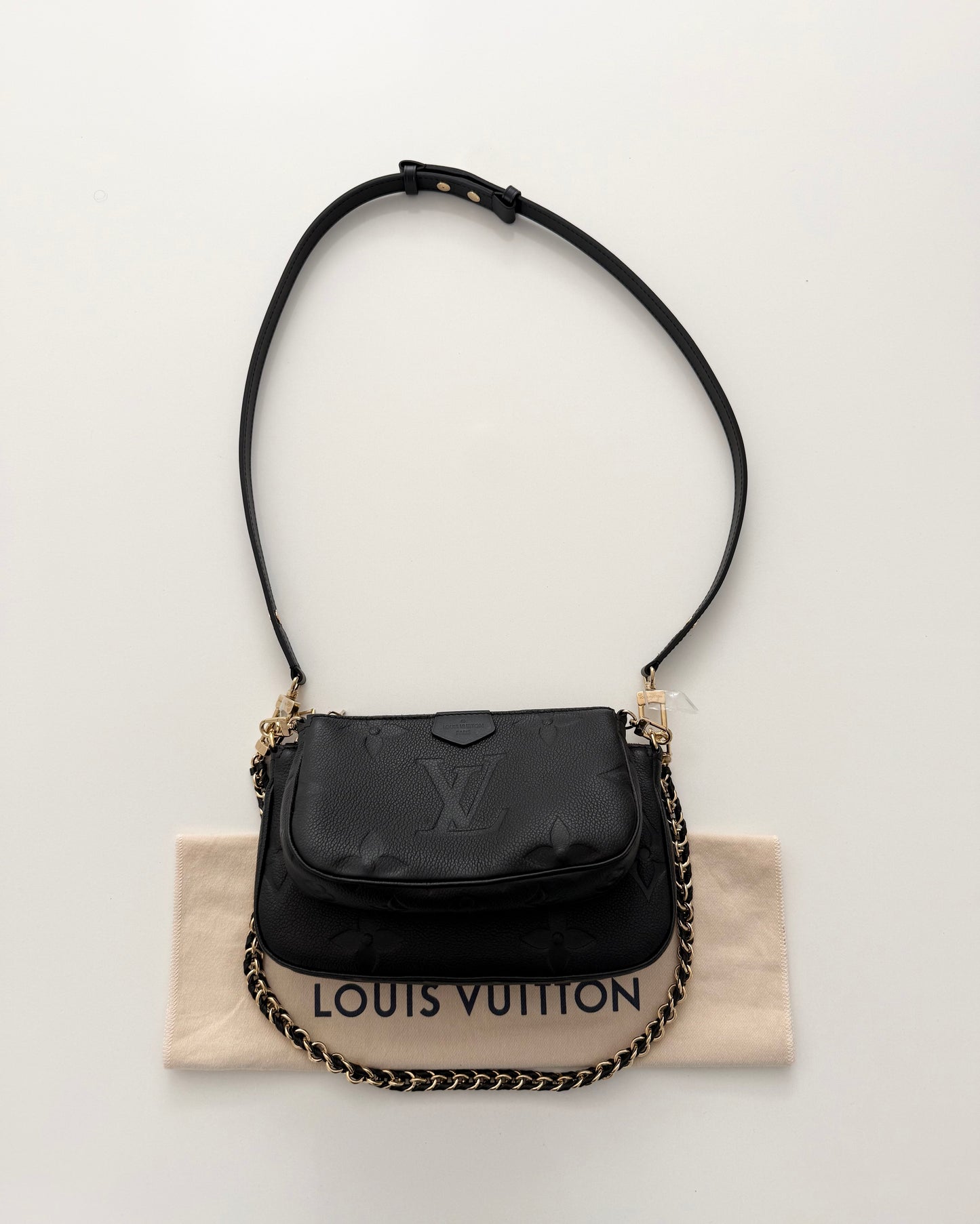 Louis Vuitton Black Monogram Empreinte Leather Multi Pochette Accessories