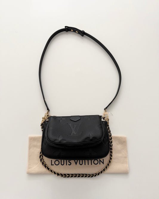 Louis Vuitton Black Monogram Empreinte Leather Multi Pochette Accessories