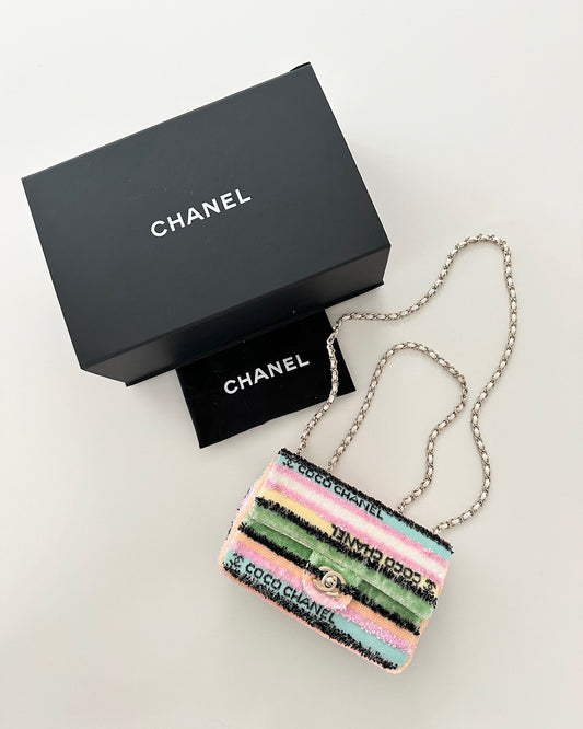 Chanel Multicolor Pastel Sequin Mini