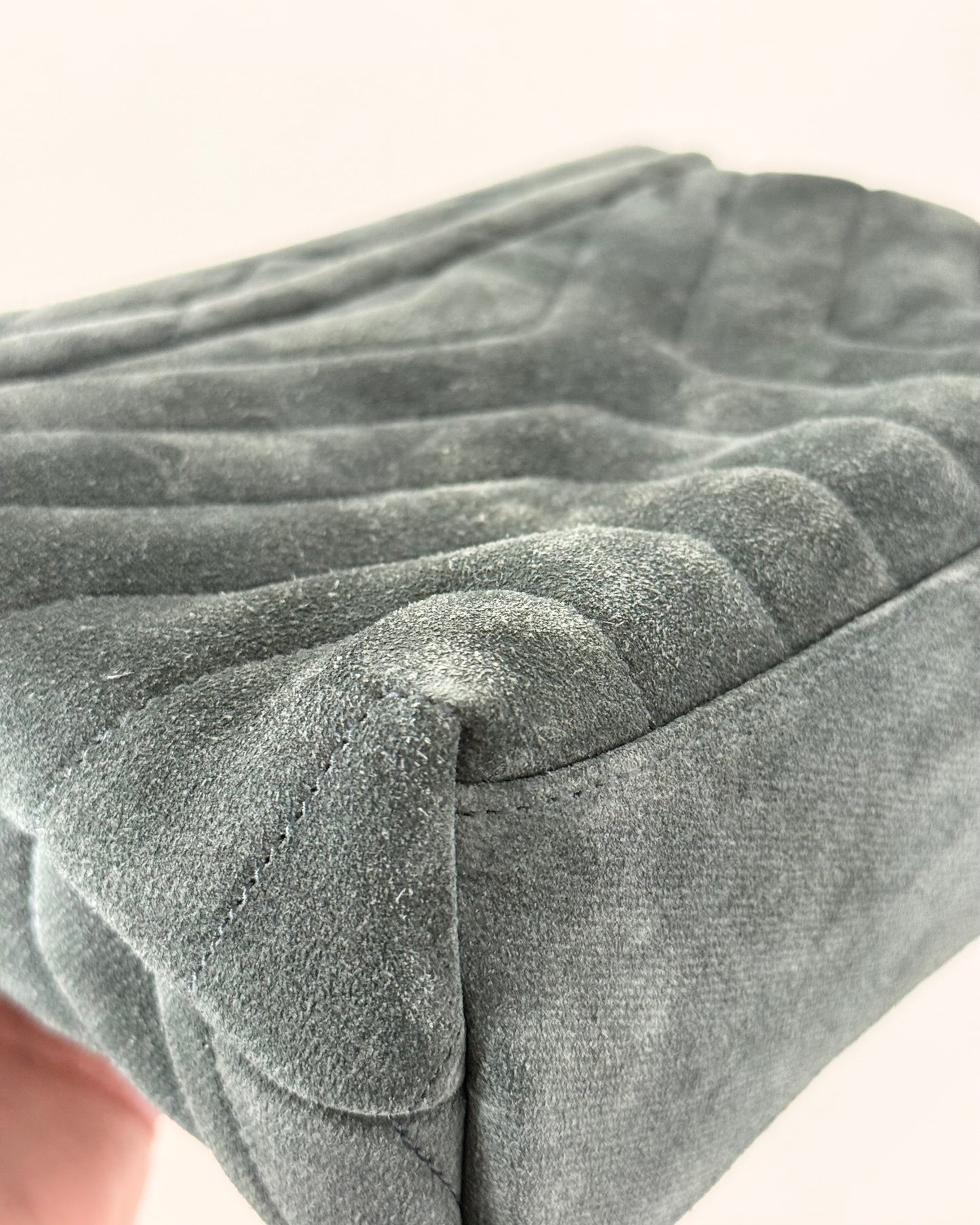 Saint Laurent Dark Green Suede Small LouLou Bag