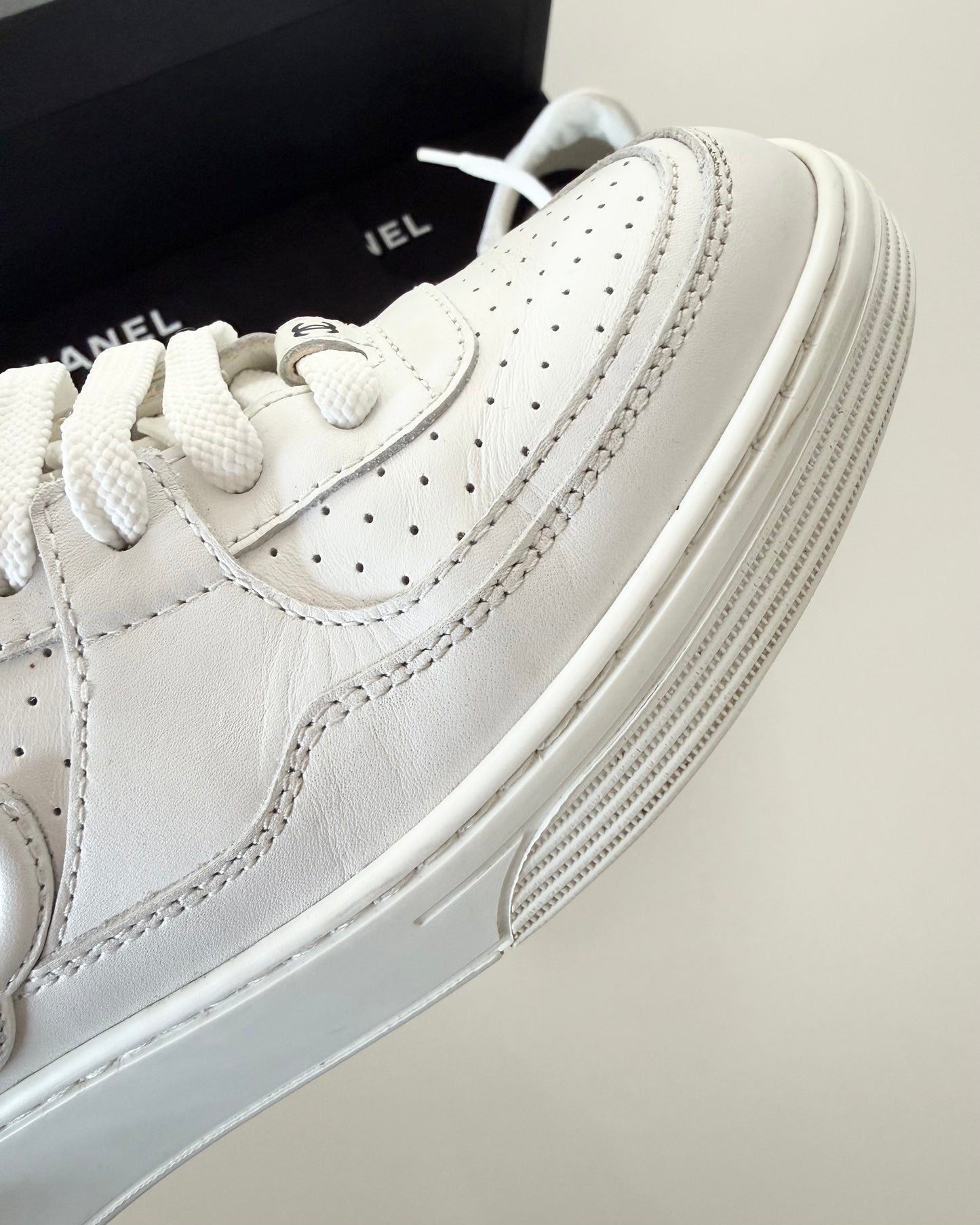 Chanel White Logo Sneakers from 2023 size 37.5