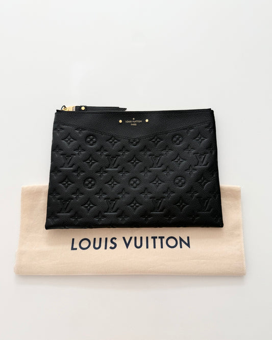 Louis Vuitton Black Monogram Empreinte Leather Daily Pouch