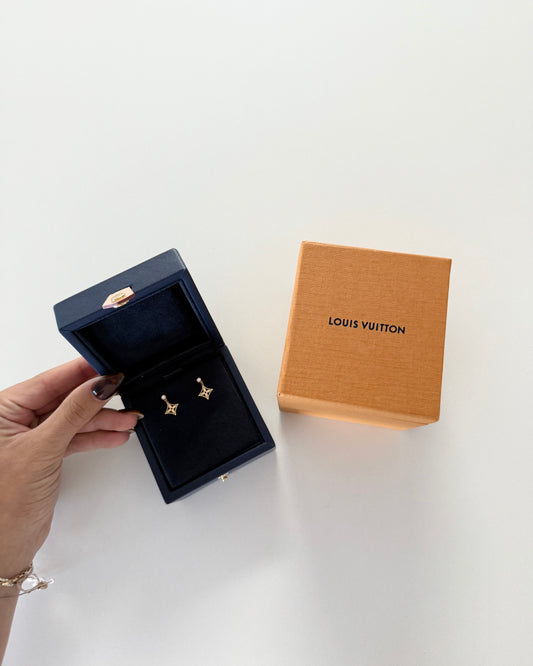 Louis Vuitton 18K Idylle Blossom Ear Stud, Yellow Gold And Diamond