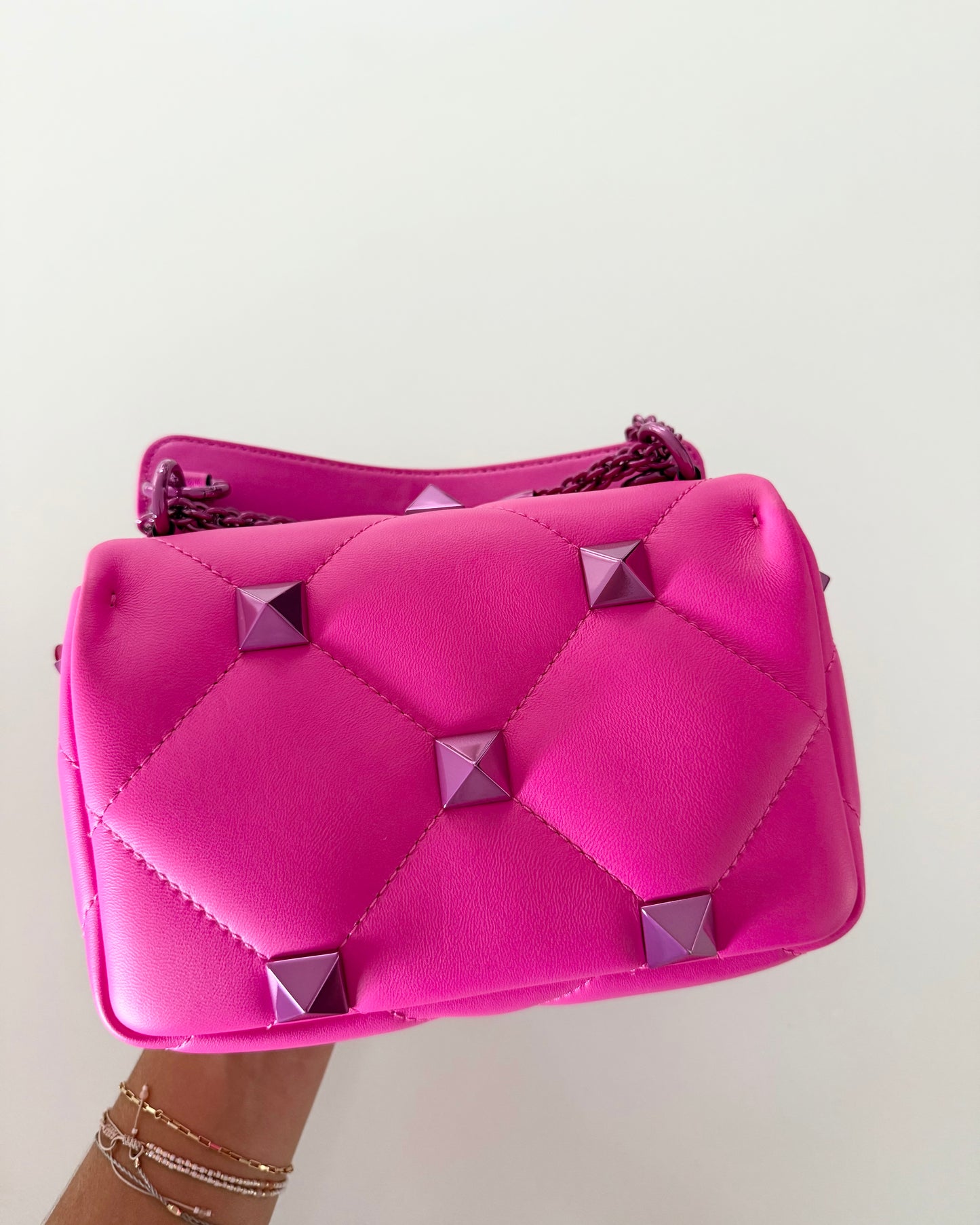 Valentino LIMITED All Pink Small Roman Rockstud
