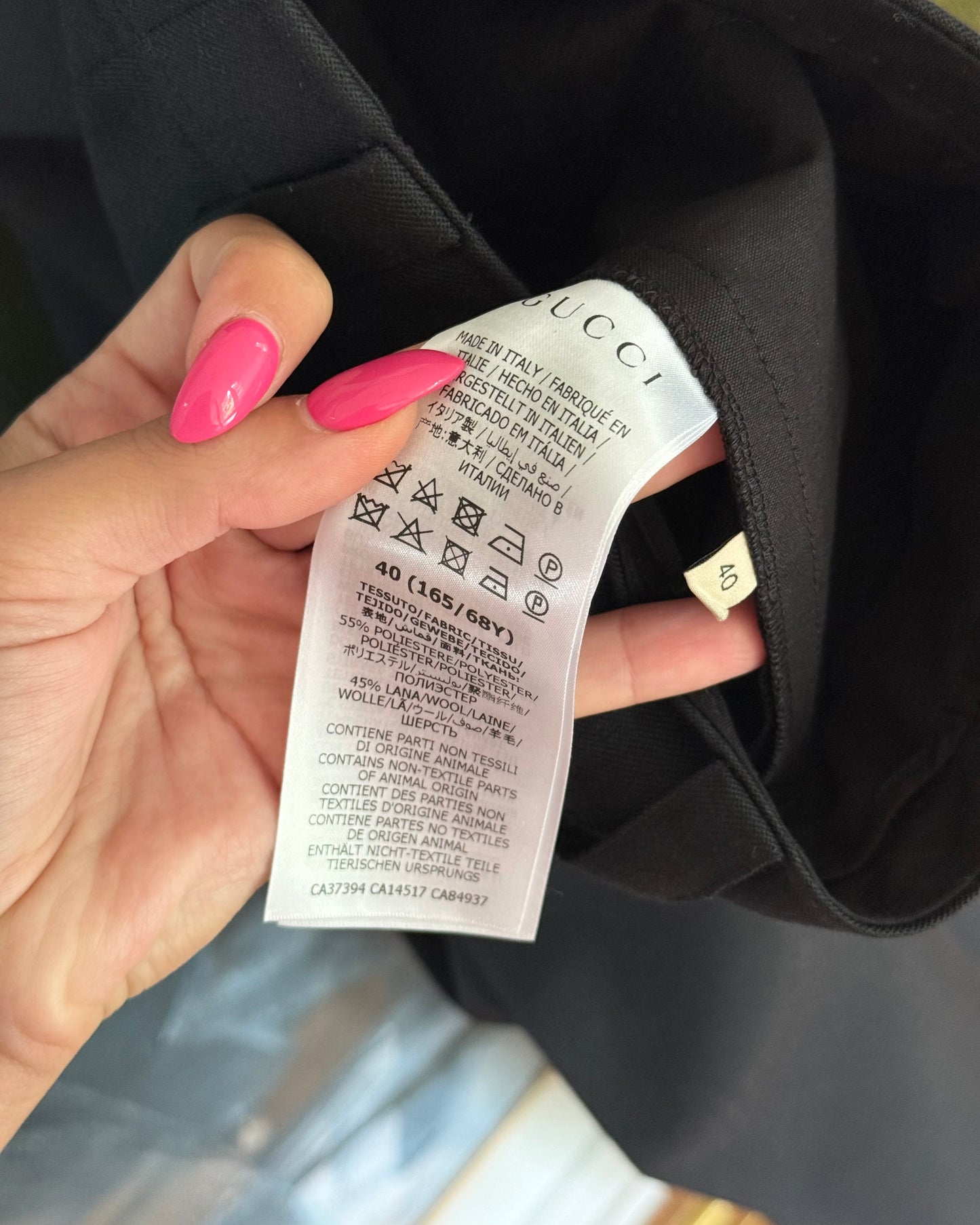 Gucci Black Trouser Dress Pants size 40