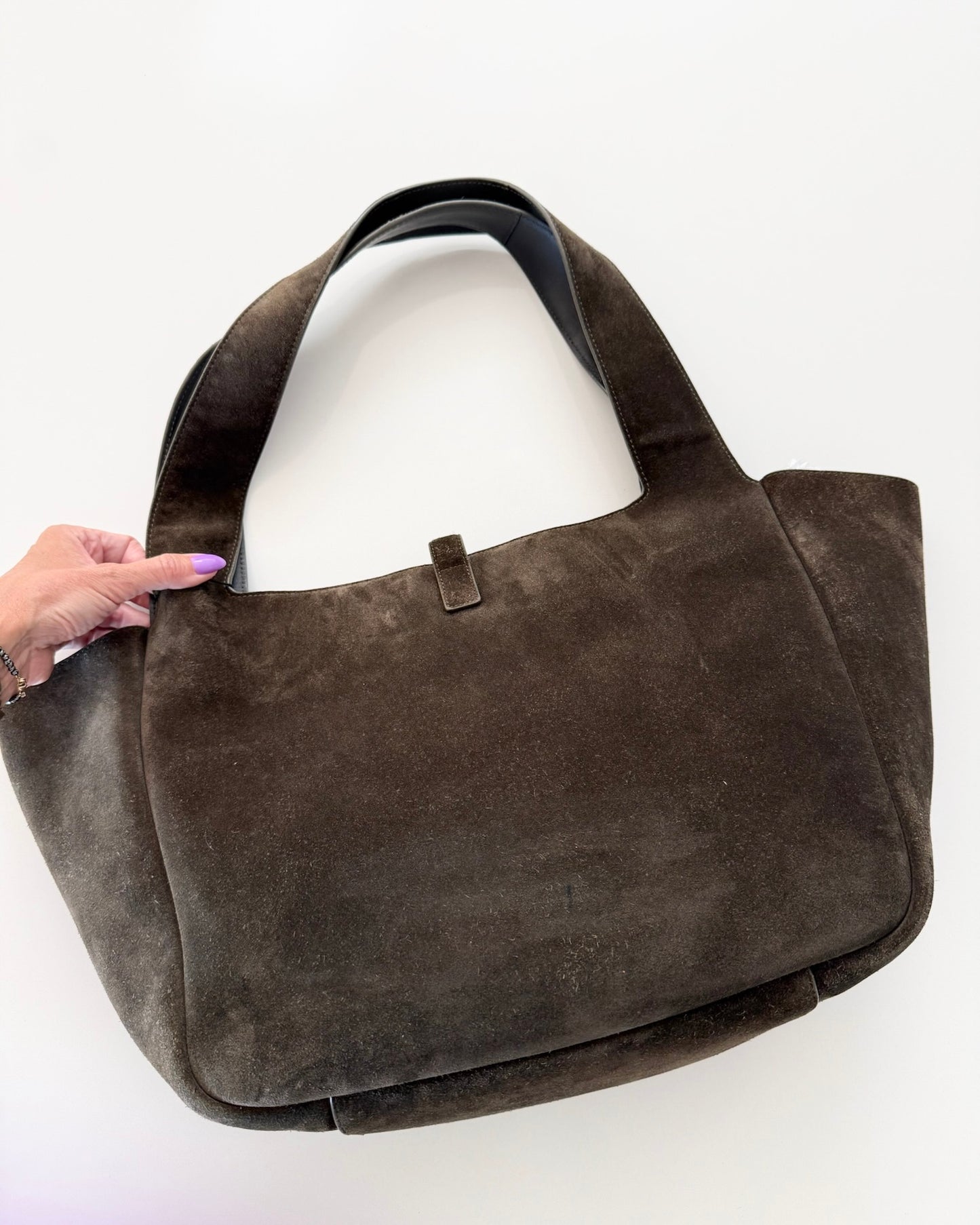 Saint Laurent Brown Suede Bea Tote Bag