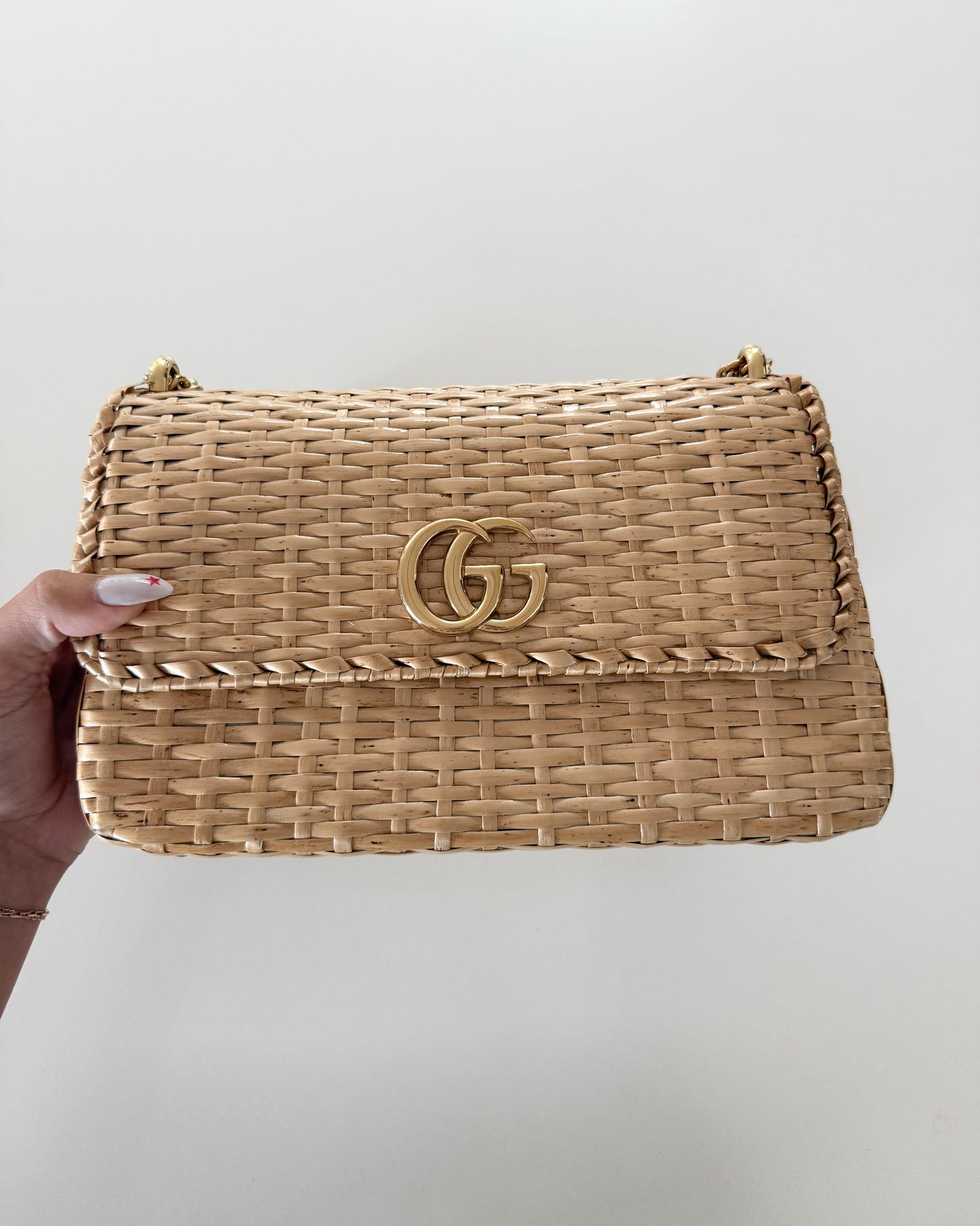 Gucci Limited Edition Wicker Basket Marmont Bag