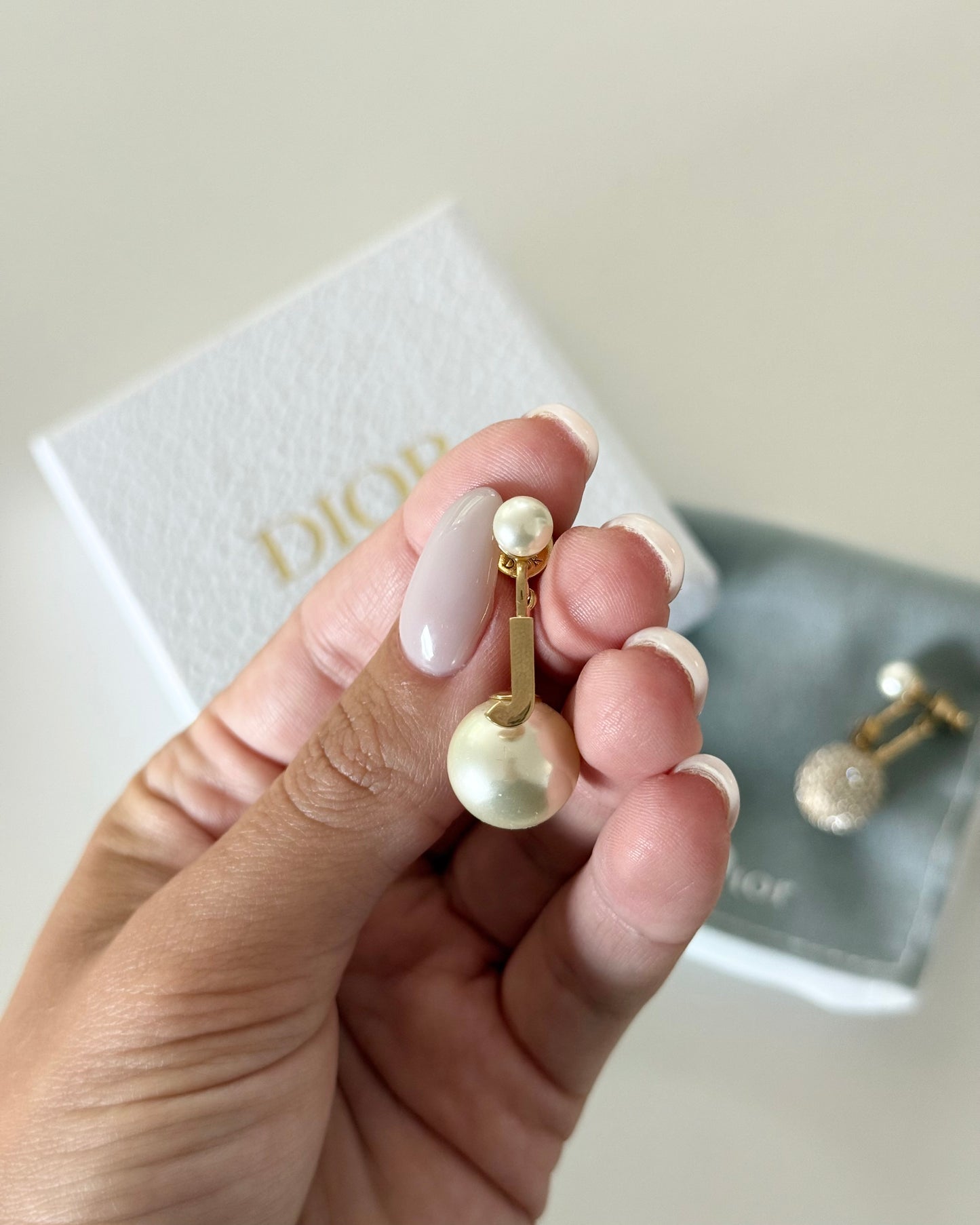 Christian Dior Tribales “J” Letter and Pearl/Crystal Logo Earrings
