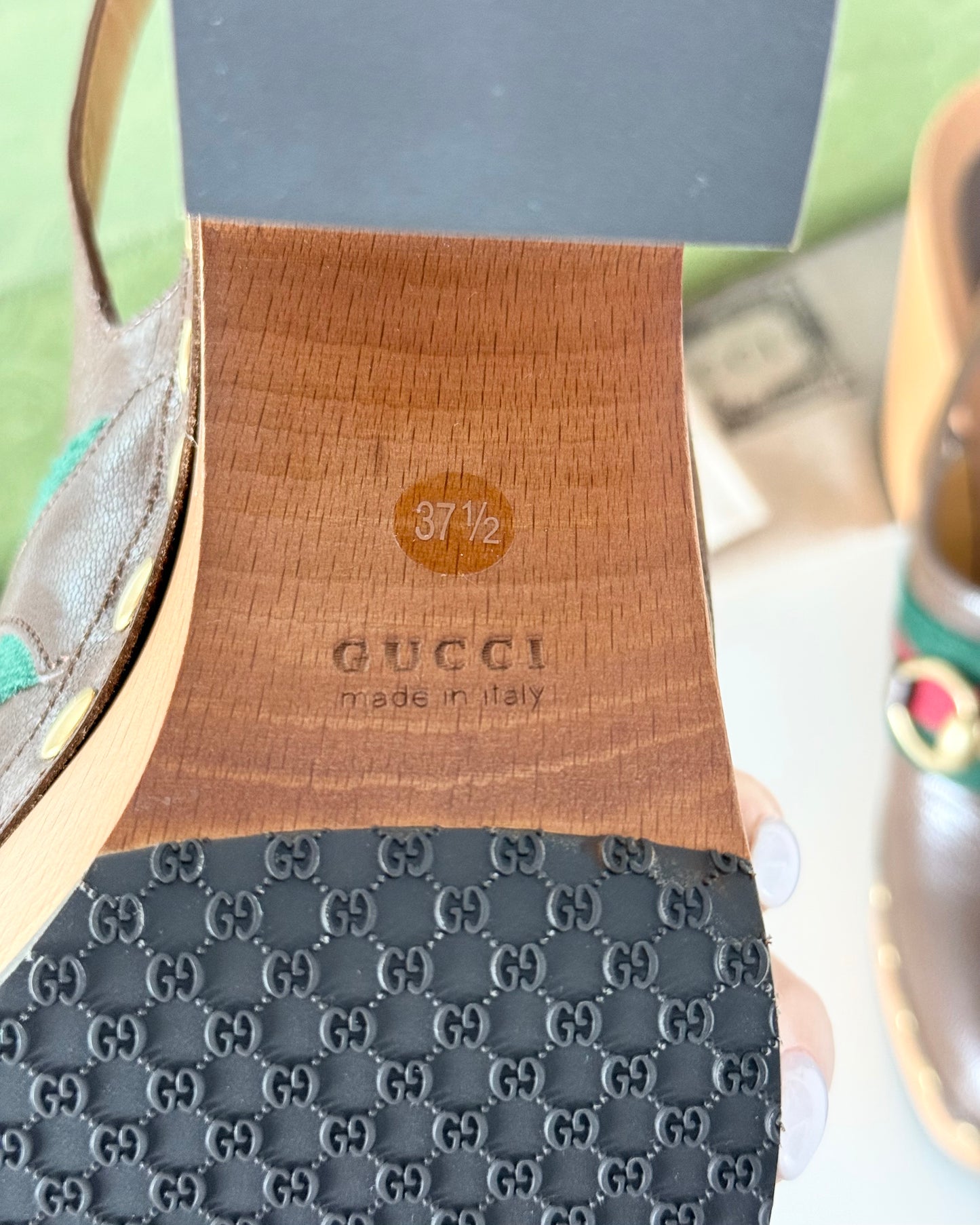Gucci Quentin Platform Clogs Size 37.5