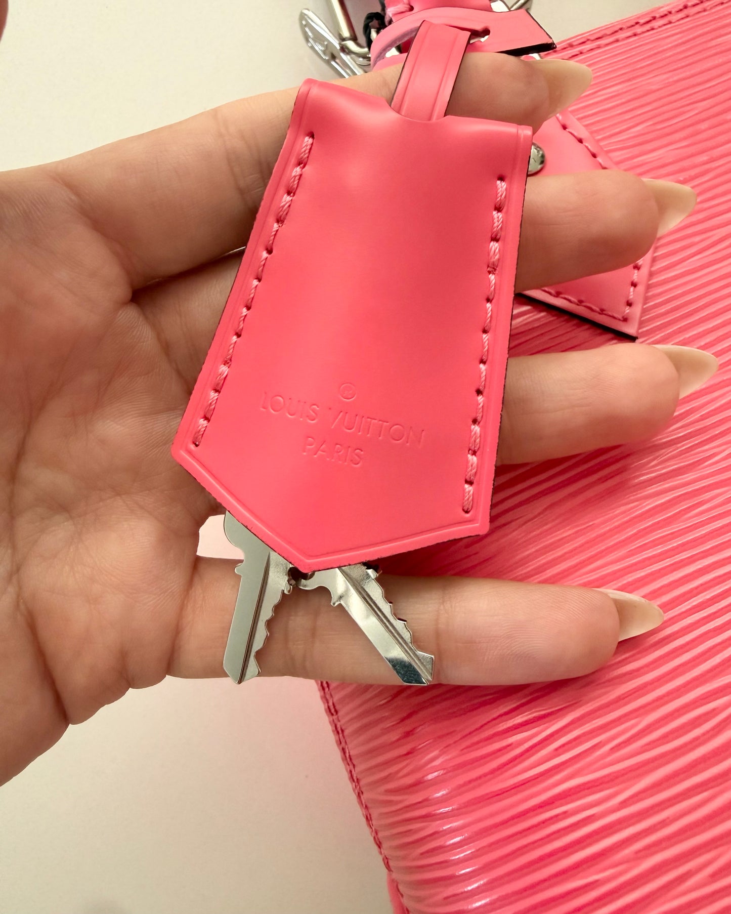 Louis Vuitton Pink Epi Leather Alma BB