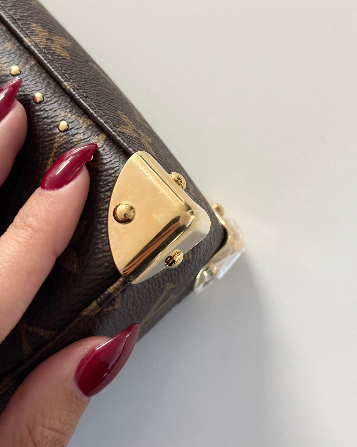 Louis Vuitton Monogram Canvas Studded Trunkie Bag