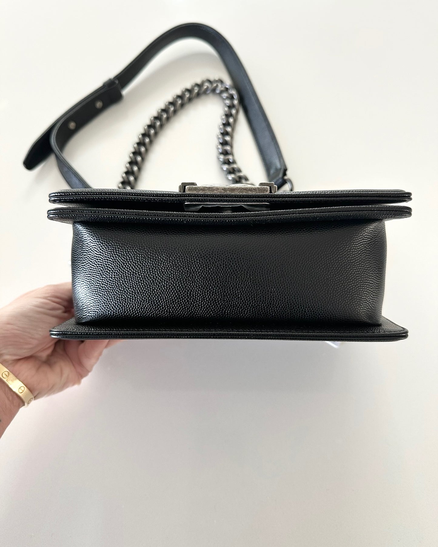 Chanel Black Caviar Small Boy Bag