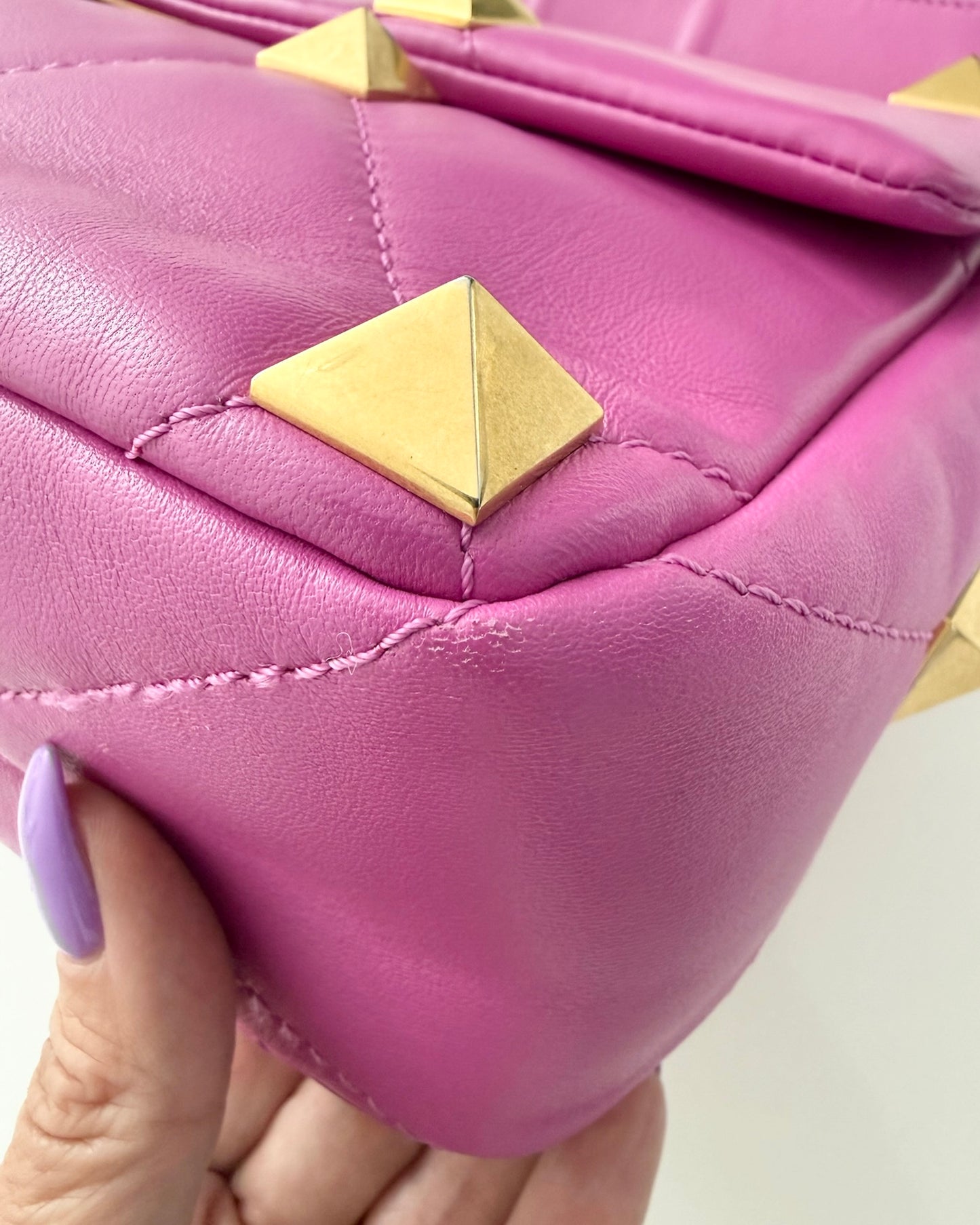 Valentino Pink/Purple Large Roman Rockstud