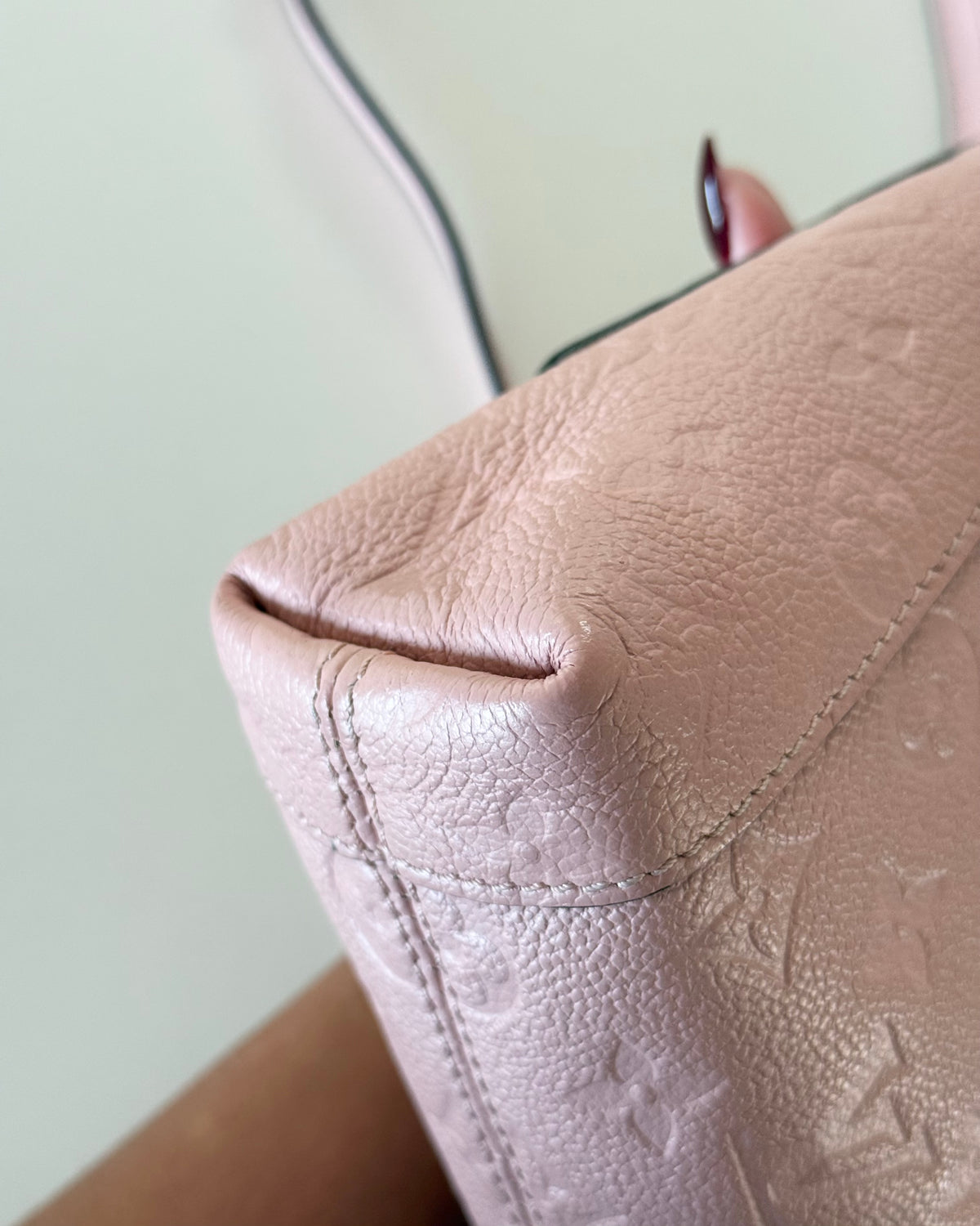 Louis Vuitton Pink/Rose Poudre Monogram Empreinte Leather Blanche BB Bag from 2018