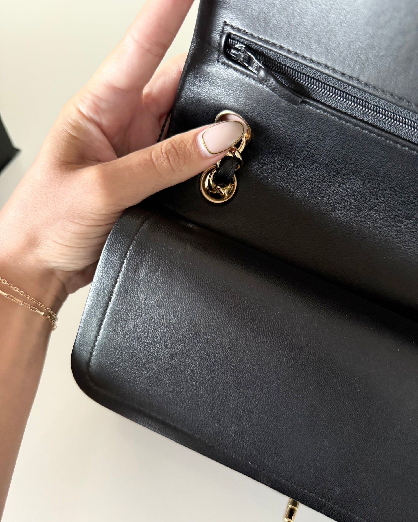 Chanel Black Quilted Lambskin Classic Jumbo