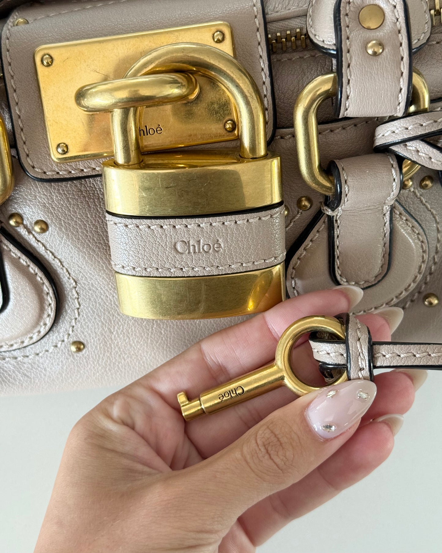 Chloe Pink Leather Small Paddington Bag from 2026
