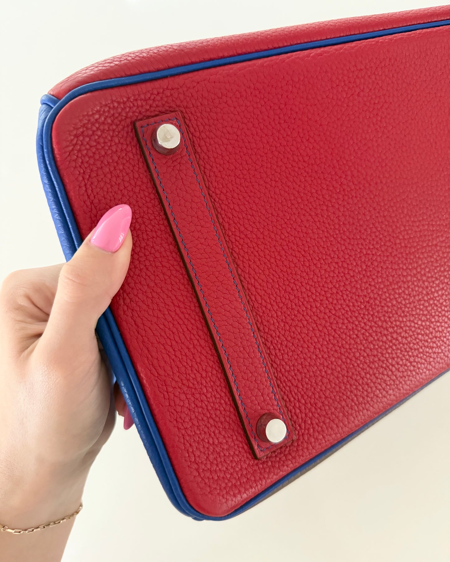 Hermes Special Order Tri-Color Togo Leather Birkin 35 with Palladium Hardware from 2012