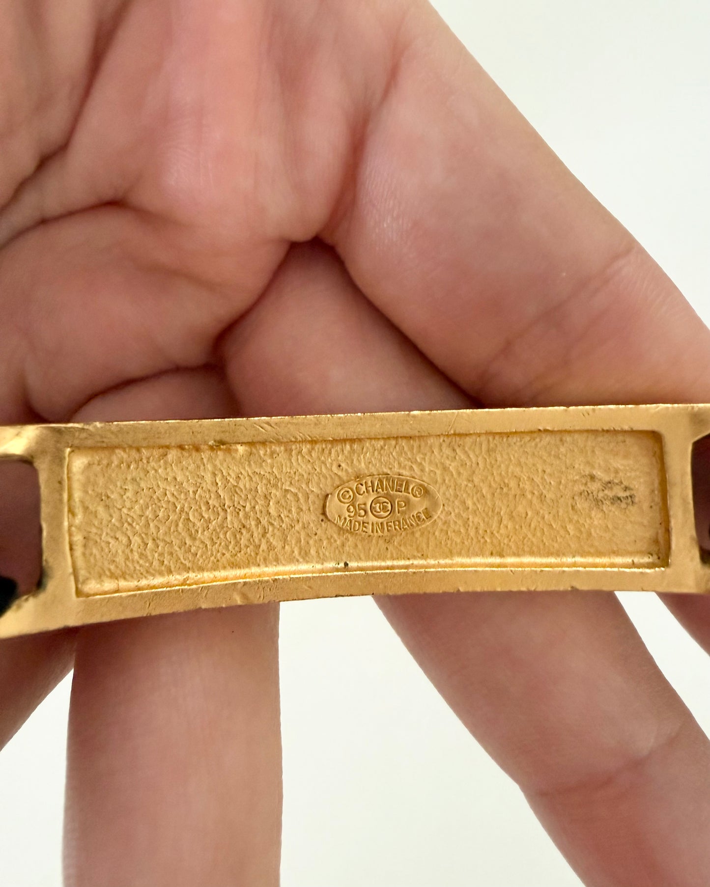 Chanel Vintage 1995 Barbie Logo Plate Choker