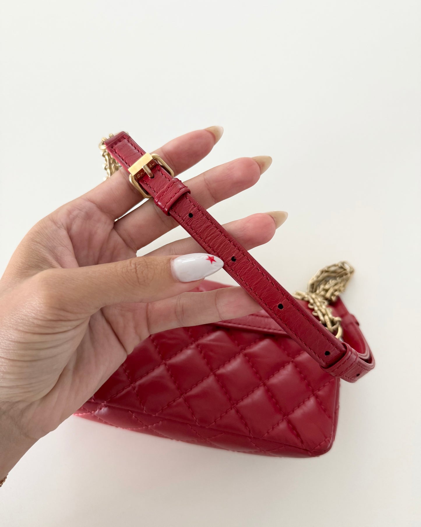 Chanel Red Leather Re-Issue Waist/Belt Bag