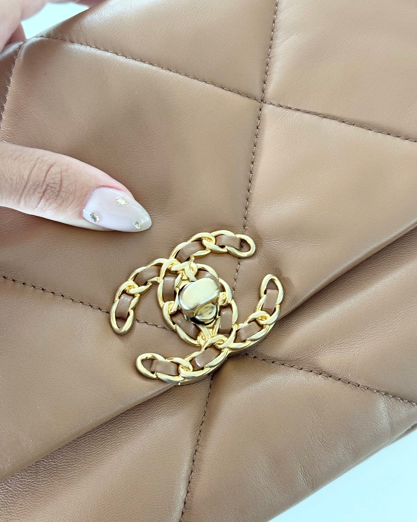 Chanel Carmel Leather Small 19 from 2022