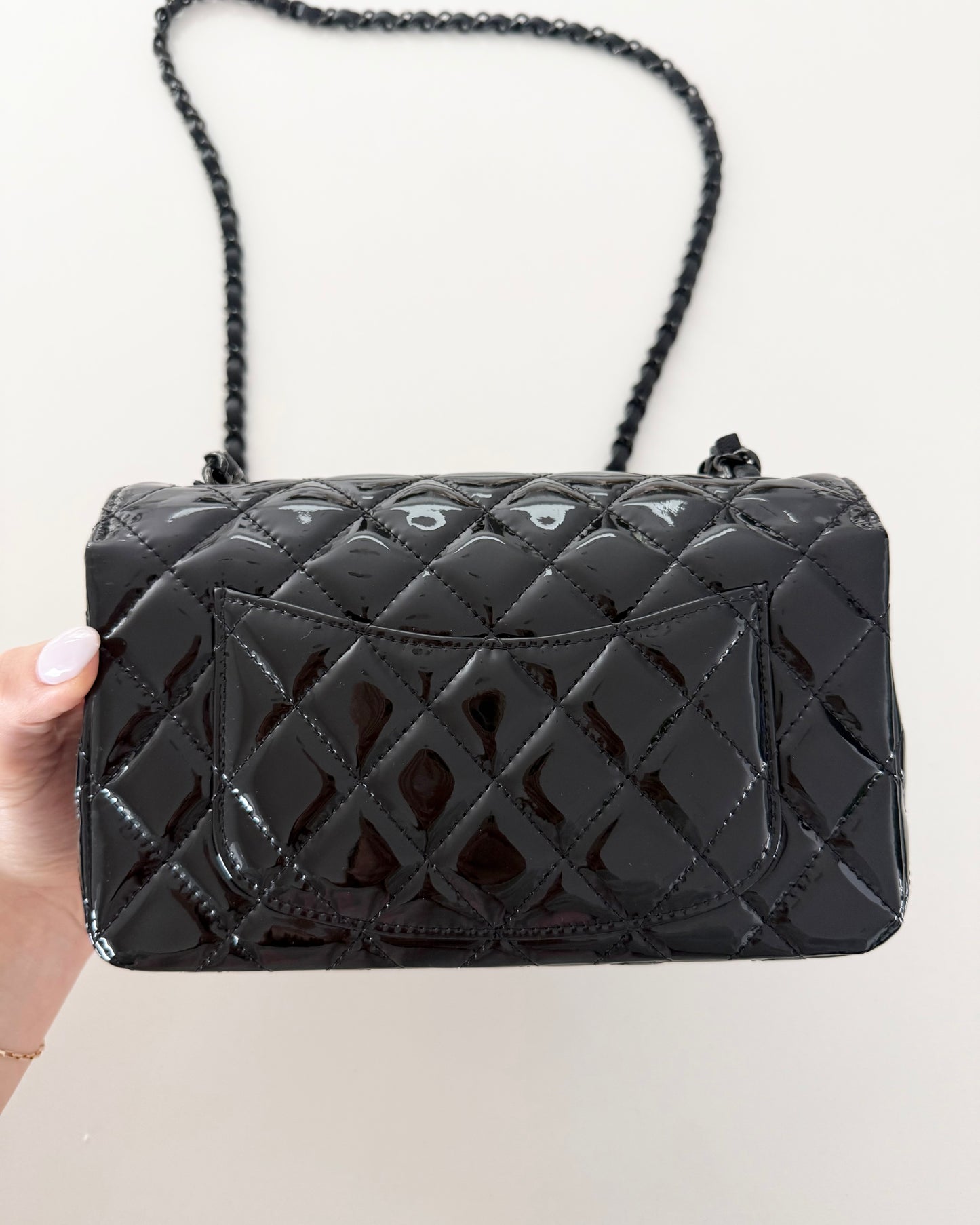 Chanel SO Black Patent Mini
