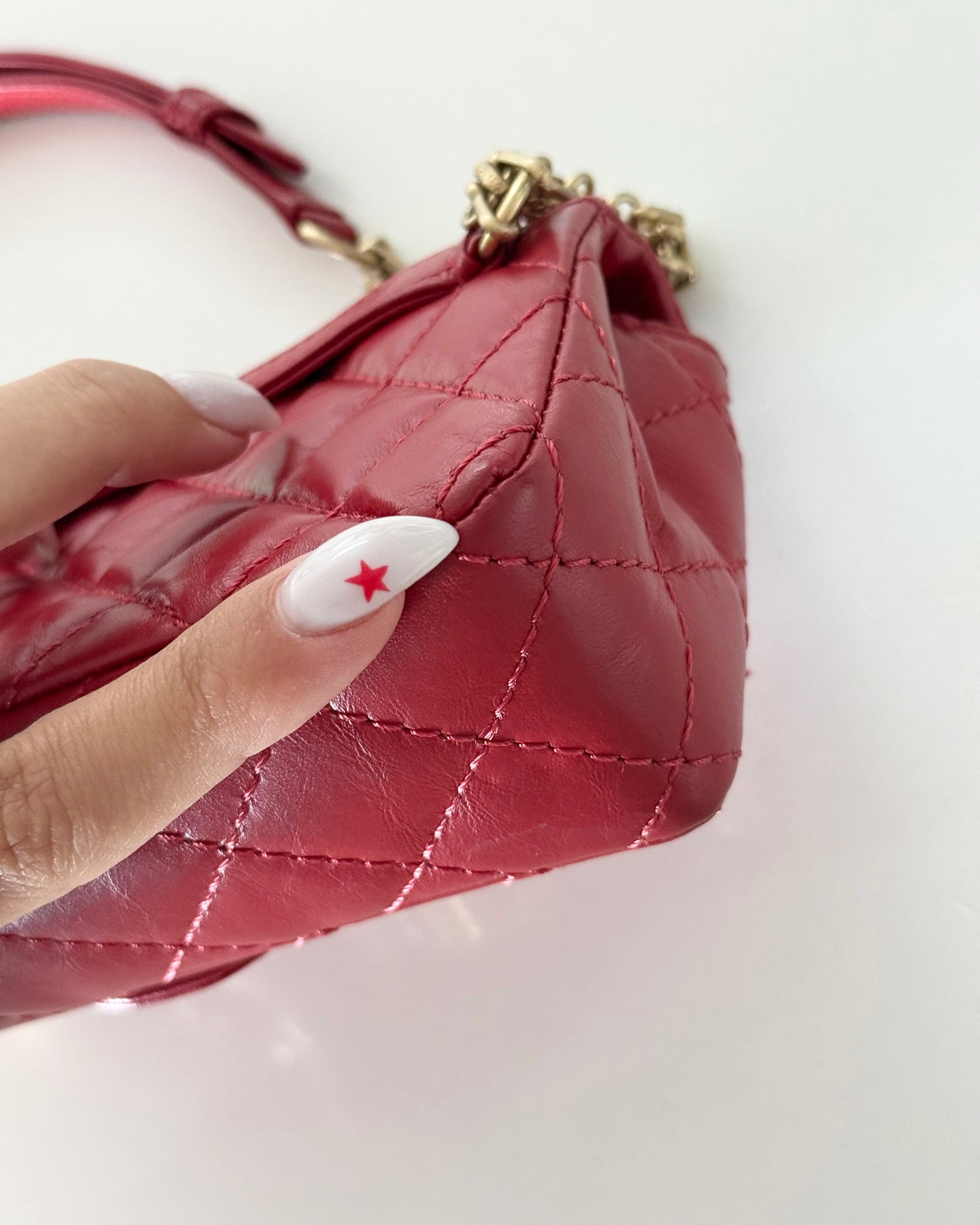Chanel Red Leather Re-Issue Waist/Belt Bag