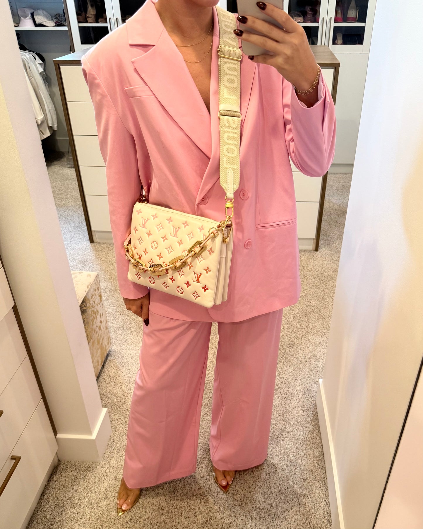 Louis Vuitton Limited Edition Sunrise Aquarelle Monogram Embossed Lambskin Leather Coussin PM Bag