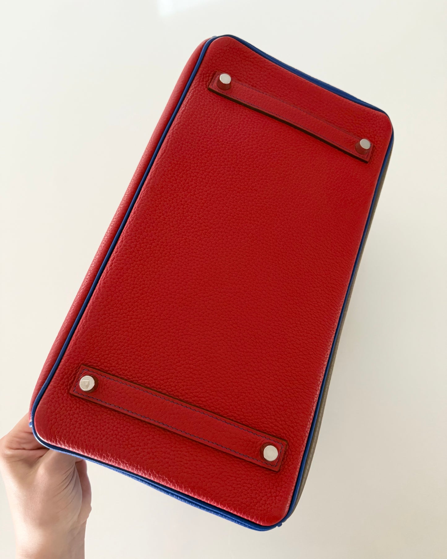 Hermes Special Order Tri-Color Togo Leather Birkin 35 with Palladium Hardware from 2012