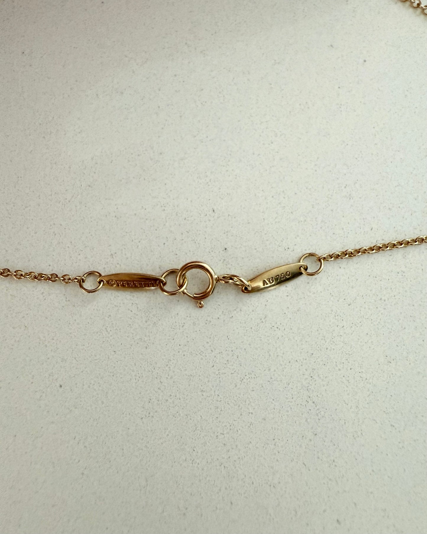 Tiffany 18k Yellow Gold Elsa Peretti 22MM Necklace