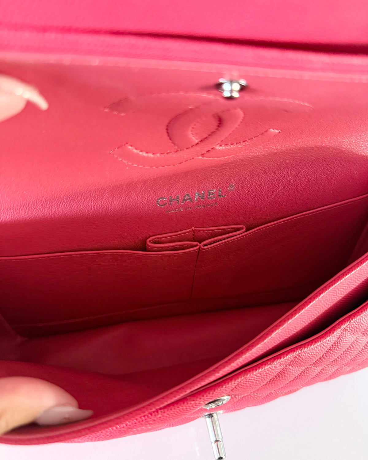 Chanel Red/Coral 11.12 Medium Classic Double Flap