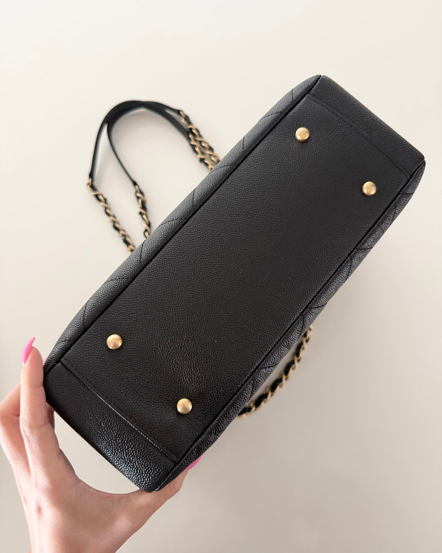 Chanel Black Caviar Classic Shopping Tote from 2022