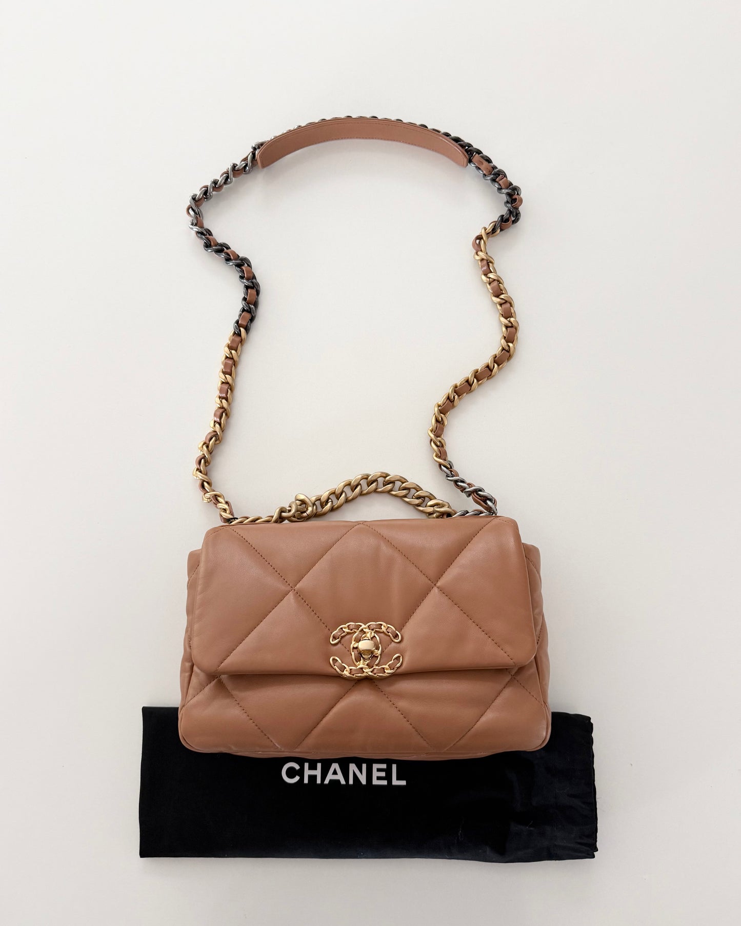 Chanel Carmel Leather Small 19 from 2022