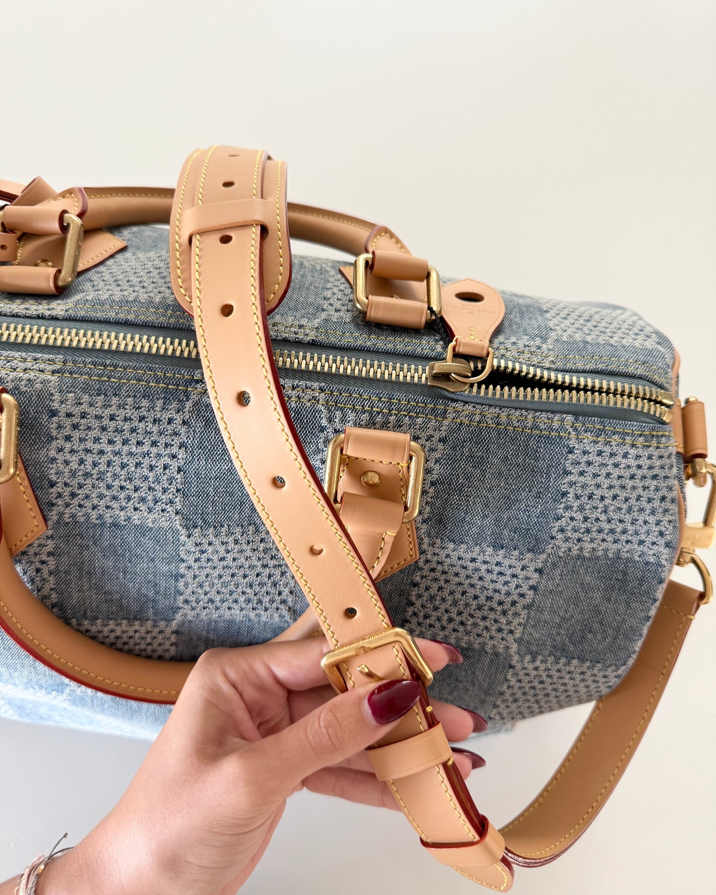 Louis Vuitton Damier Denim 3D Speedy Bandoliere 40 from 2024