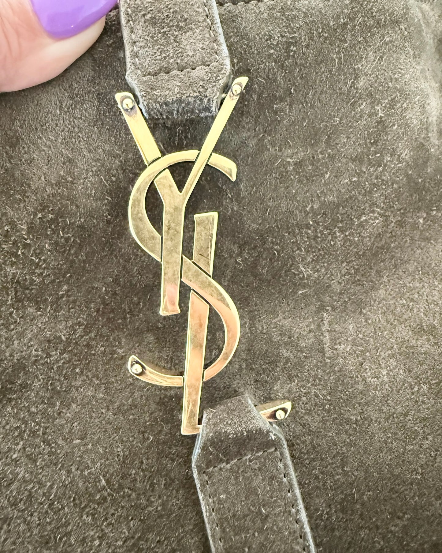 Saint Laurent Brown Suede Bea Tote Bag